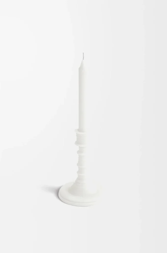 Oregano wax candleholder White Oregano wax candleholder White