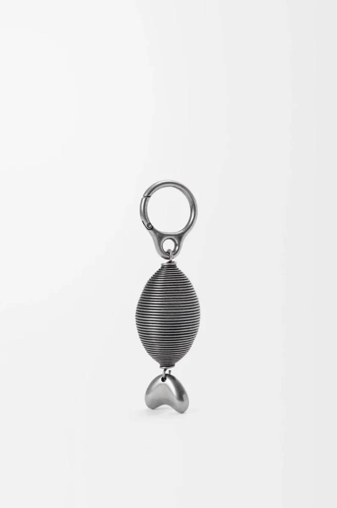 Oval fish charm Aged Silver Oval fish charm Aged Silver