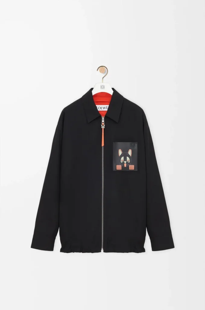 Overshirt in cotton Black/Orange Overshirt in cotton Black/Orange