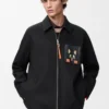Overshirt in cotton Black/Orange Overshirt in cotton Black/Orange