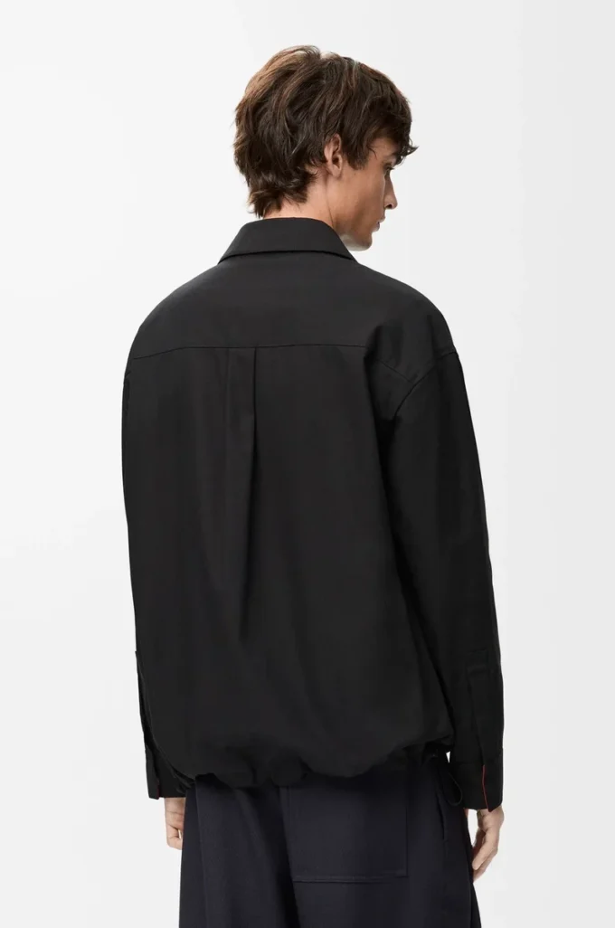 Overshirt in cotton Black/Orange Overshirt in cotton Black/Orange