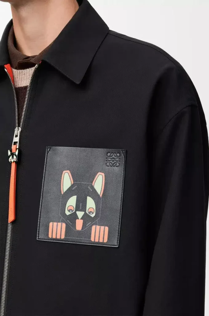 Overshirt in cotton Black/Orange Overshirt in cotton Black/Orange