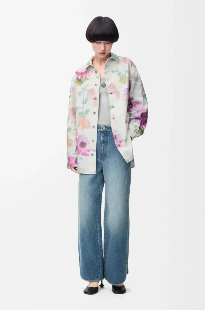Overshirt in denim White/Pink