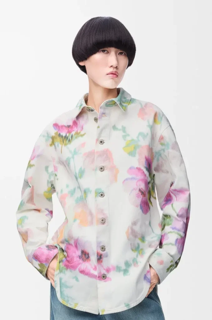 Overshirt in denim White/Pink