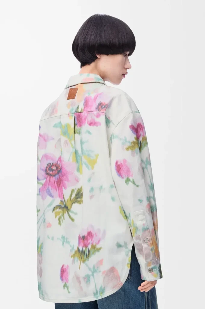 Overshirt in denim White/Pink