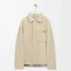 Overshirt in shearling Light Grey