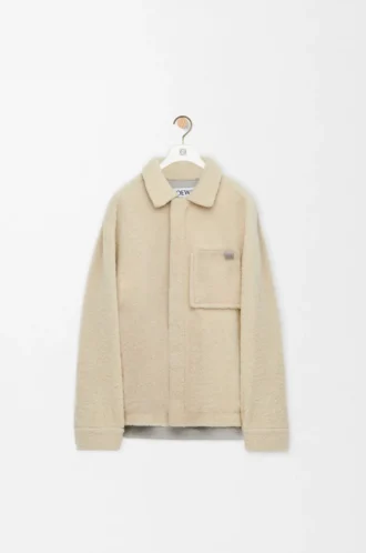 Overshirt in shearling Light Grey