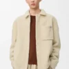Overshirt in shearling Light Grey