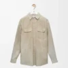 Overshirt in suede lambskin White Overshirt in suede lambskin White