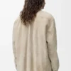 Overshirt in suede lambskin White Overshirt in suede lambskin White