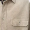 Overshirt in suede lambskin White Overshirt in suede lambskin White