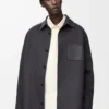 Overshirt in wool and cashmere Charcoal Melange
