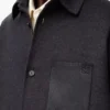 Overshirt in wool and cashmere Charcoal Melange