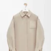 Overshirt in wool and cashmere Light Beige Melange Overshirt in wool and cashmere Light Beige Melange