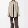 Overshirt in wool and cashmere Light Beige Melange Overshirt in wool and cashmere Light Beige Melange