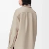 Overshirt in wool and cashmere Light Beige Melange Overshirt in wool and cashmere Light Beige Melange