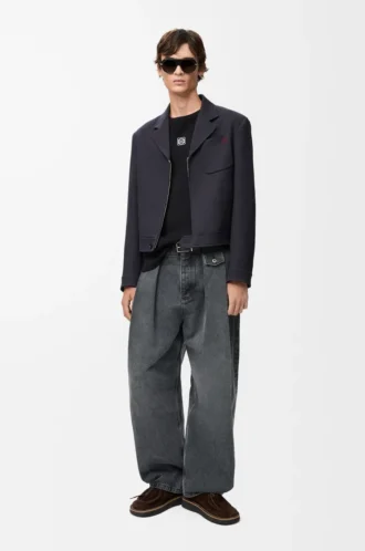 Oversized fit long sleeve T-shirt in cotton Black