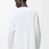 Oversized fit long sleeve T-shirt in cotton White Oversized fit long sleeve T-shirt in cotton White