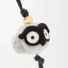 Owl charm in felt and calfskin Light Grey/Black Owl charm in felt and calfskin Light Grey/Black