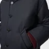 Padded jacket in technical cotton Navy Blue