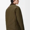 Padded overshirt in technical shell Khaki Green Padded overshirt in technical shell Khaki Green