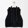 Padded vest in shearling Brown/Navy Blue Padded vest in shearling Brown/Navy Blue