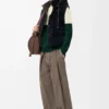Padded vest in shearling Brown/Navy Blue Padded vest in shearling Brown/Navy Blue