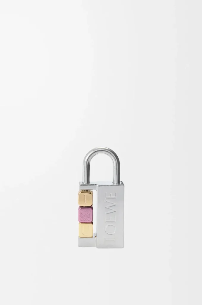 Padlock charm in brass Palladium Padlock charm in brass Palladium