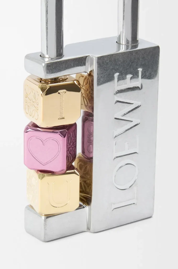 Padlock charm in brass Palladium Padlock charm in brass Palladium