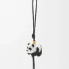 Panda charm in felt and calfskin Black/White Panda charm in felt and calfskin Black/White