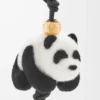 Panda charm in felt and calfskin Black/White Panda charm in felt and calfskin Black/White