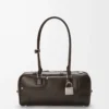 Panta Amazona 31 cropped bag in shiny calfskin Vintage Brown Panta Amazona 31 cropped bag in shiny calfskin Vintage Brown