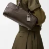 Panta Amazona 31 cropped bag in shiny calfskin Vintage Brown Panta Amazona 31 cropped bag in shiny calfskin Vintage Brown