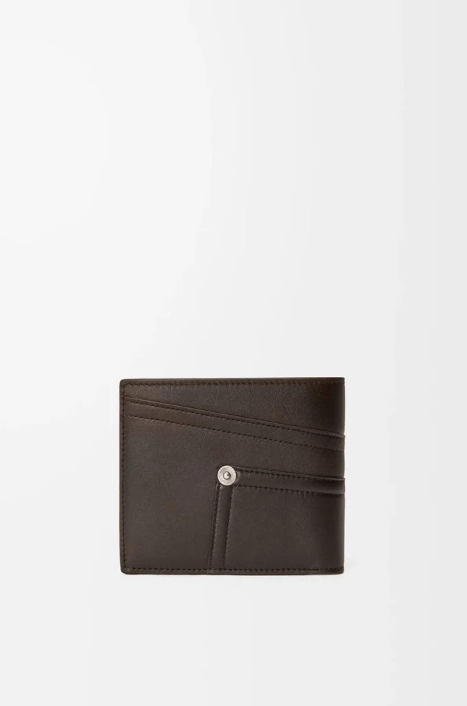 Panta bifold wallet in shiny calfskin Vintage Brown Panta bifold wallet in shiny calfskin Vintage Brown