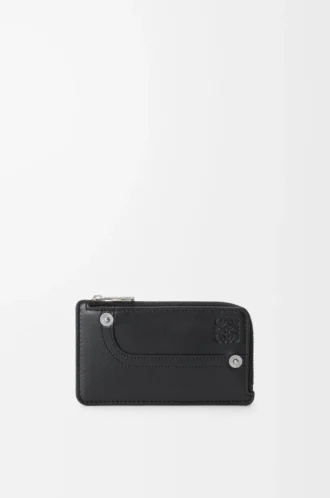 Panta coin cardholder in shiny calfskin Black