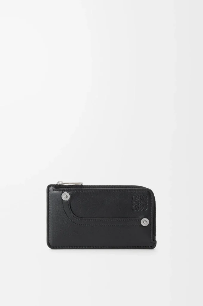 Panta coin cardholder in shiny calfskin Black