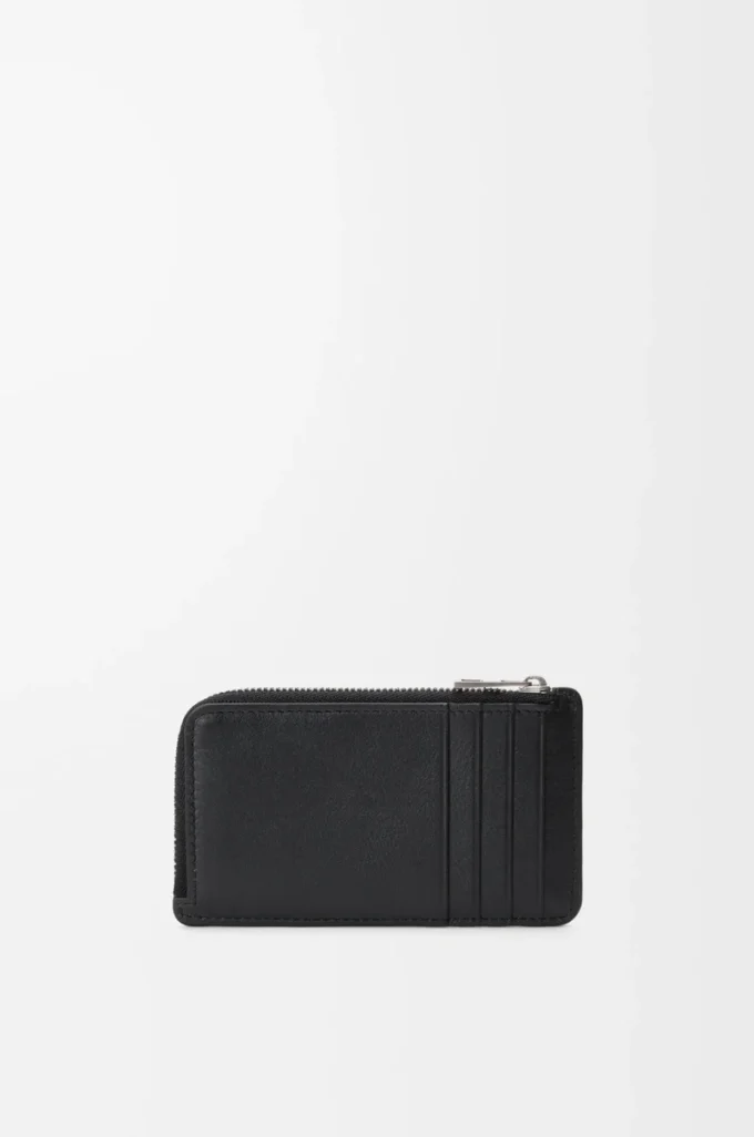 Panta coin cardholder in shiny calfskin Black