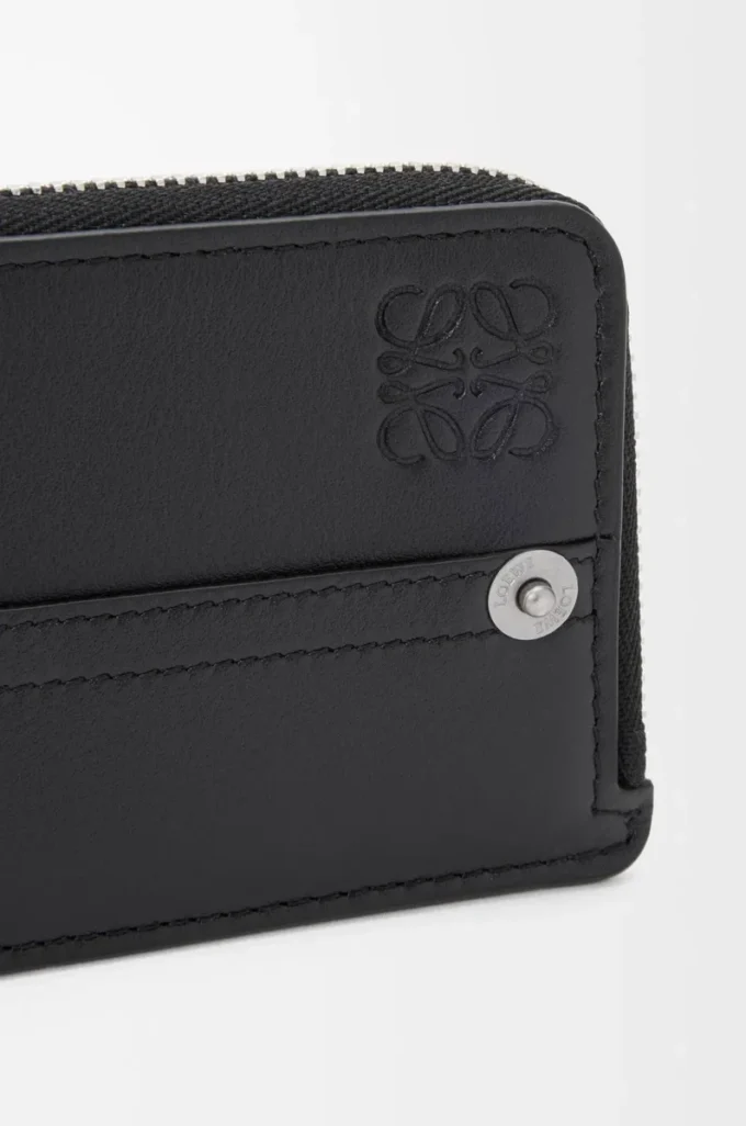 Panta coin cardholder in shiny calfskin Black