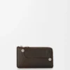 Panta coin cardholder in shiny calfskin Vintage Brown
