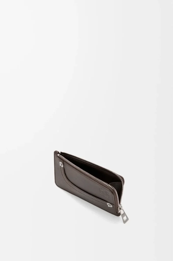 Panta coin cardholder in shiny calfskin Vintage Brown