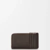 Panta coin cardholder in shiny calfskin Vintage Brown