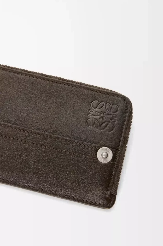 Panta coin cardholder in shiny calfskin Vintage Brown