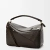 Panta large Puzzle bag in shiny calfskin Vintage Brown