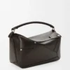 Panta large Puzzle bag in shiny calfskin Vintage Brown
