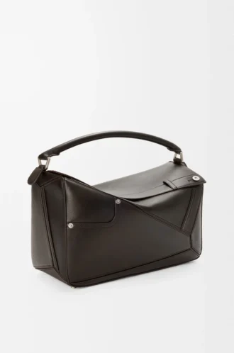 Panta large Puzzle bag in shiny calfskin Vintage Brown