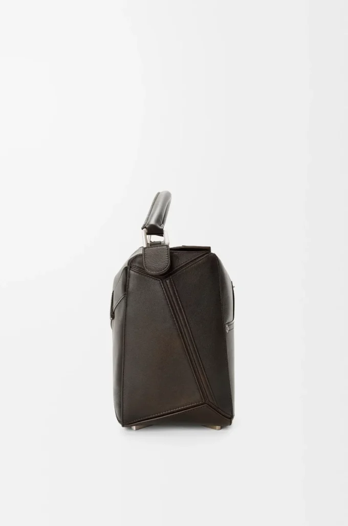 Panta large Puzzle bag in shiny calfskin Vintage Brown