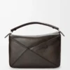 Panta large Puzzle bag in shiny calfskin Vintage Brown