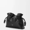 Panta medium Flamenco clutch in shiny calfskin Black Panta medium Flamenco clutch in shiny calfskin Black