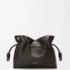 Panta medium Flamenco clutch in shiny calfskin Vintage Brown Panta medium Flamenco clutch in shiny calfskin Vintage Brown