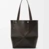 Panta medium Puzzle Fold tote in shiny calfskin Vintage Brown Panta medium Puzzle Fold tote in shiny calfskin Vintage Brown